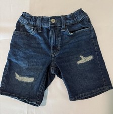 Old Navy 360 Stretch Boys Shorts Size 8S Denim Distressed Built-In Tough