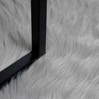 Kunstfell Schaffellteppich Grau 80 X 118 Cm Polyester