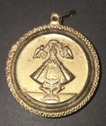 18K Gold Plated Vintage Sacred Heart Of Jesus And Virgin Mary Pendant 7.6 GR.  — photo 3