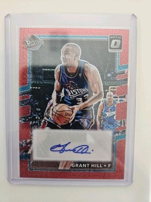 n*3様 Grant Hill Panini Donruss Auto　グラント 2024-25 Donruss Optic Choice Grant Hill Retro Signatures Red Mojo