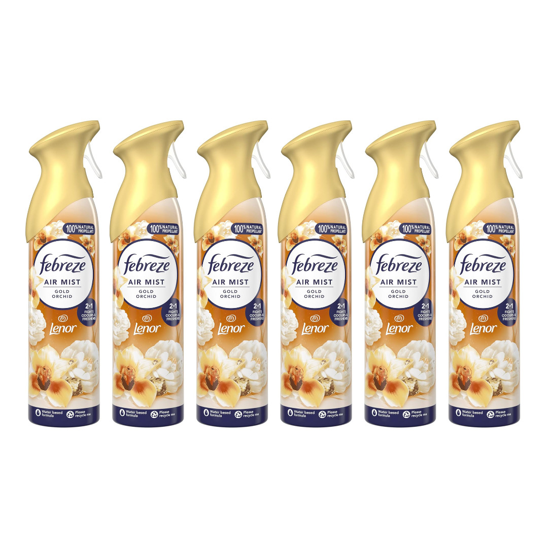Febreze Air Freshener Spray Gold Orchid 185ml 6 Pack Home Odour Eliminator - Image 4
