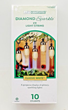 Gemmy Lightshow Diamond Sparkle 10ct C9 LED Classic White Lights XMAS 5974807