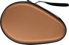 Ping Pong Paddles Case Hard Shell Portable Storage One Size, brown