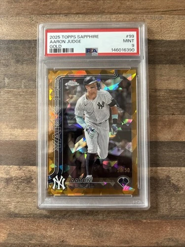 2025 Topps Chrome Sapphire Aaron Judge #99 Gold  /50 Yankees MVP