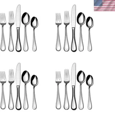 Bravo 20-Piece Flatware Set - Polished Stainless Steel for Modern Table Settings