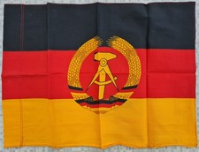 Original DDR Fahne 40 x 60 cm Viskose mit Etikett VEB Bandtex Pulsnitz