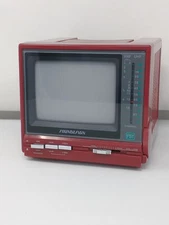 Rare 1986 Retro Soundesign Compact B&W Dark Red Television 3017-RED - TESTED