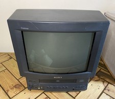 Vintage Sony Triniton KV-14V6U 14" CRT Television TV- Working Retro Gaming Scart