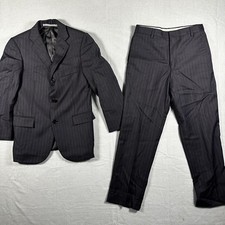 Hickey Freeman Suit Boys 8 Regular Wool Pinstripe Blazer Pants Made USA 2 Piece