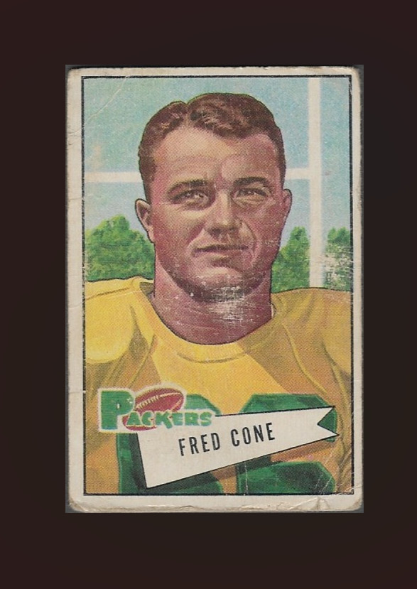 Fred Cone #33 Football Cards 1952 Bowman Small trading card — raw and PSA graded price guide