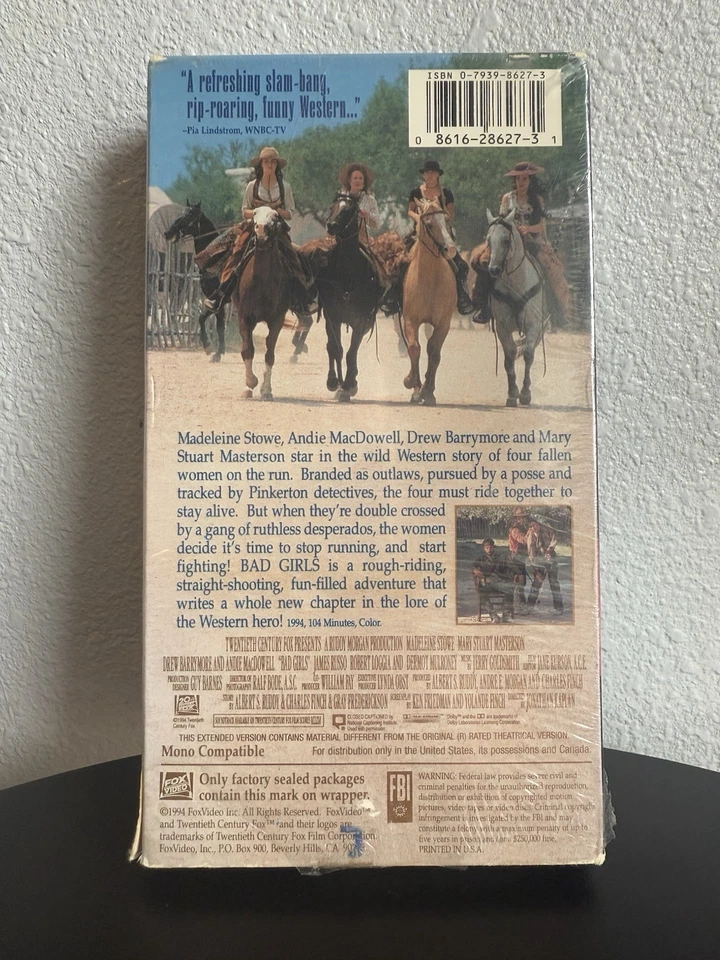 Bad Girls (VHS Extended Version) Mary Stuart Drew Barrymore 1994 - Image 4 of 4