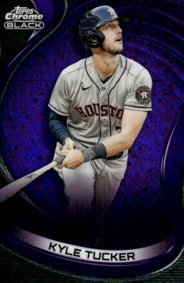 2022 Topps Chrome Black Purple Mini Diamond Refractors #87 Kyle Tucker /150 - BB