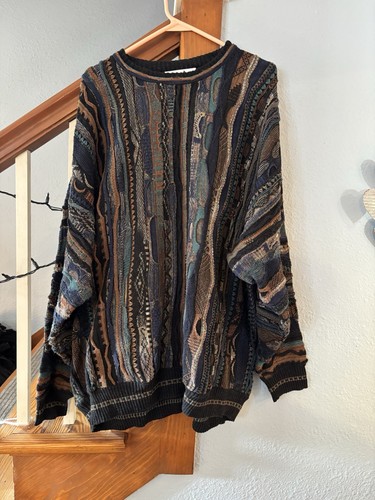 Florence tricot coogi style bill cosby 3D vintage 3xl big and tall textured knit eBay