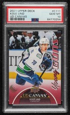 2021 Upper Deck Series 1 UD Canvas Young Guns Kole Lind #C111 PSA 10 GEM MT 19x5