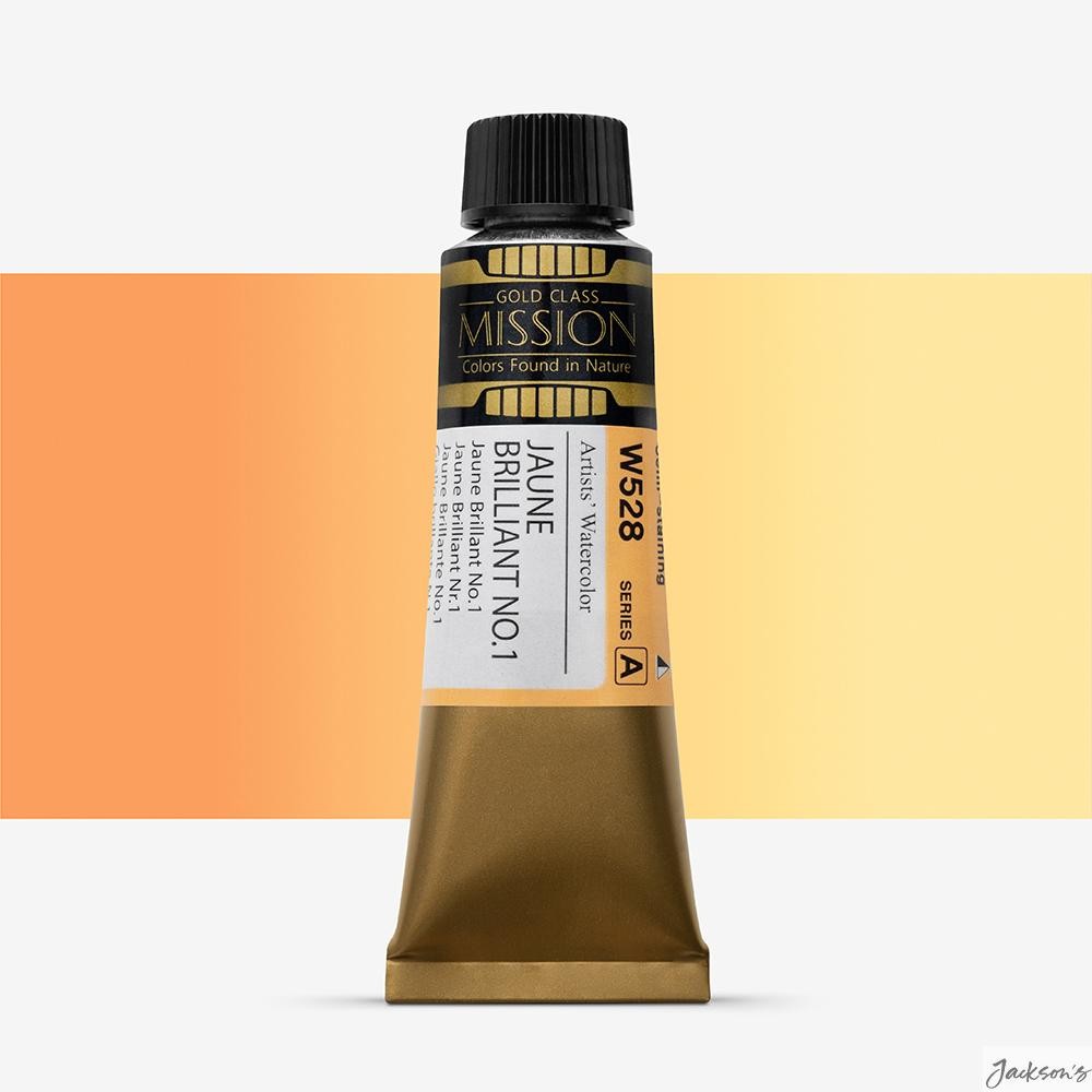 Mijello Mission Gold Watercolour Paint Tube 15ml Jaune Brilliant No.1 Painting