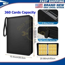 360 Cards Pocket Trading Card Binder 9 Pocket Trading Card Album Folder Case New