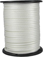 1/4 inch White Dacron Polyester Rope - 500 Foot Spool  Solid Braid -
