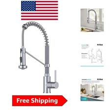 Durable Bolden Chrome Kitchen Faucet: 2-Function Pull Down Sprayer for Easy Use