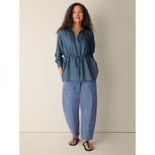 Eileen Fisher Women's Cotton Stretch Denim Arch Pant, Classic Indigo