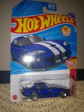 2025 Hot Wheels '96 Dodge Viper GTS Blue Diecast 1:64 Scale Then And Now #4/10
