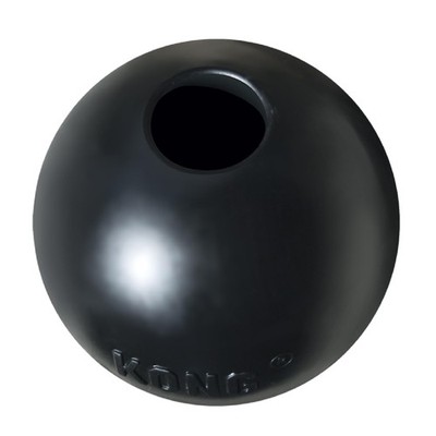 KONG Extreme Ball with Hole - Fetch Toy - Durable Small (Pack of 1), Black