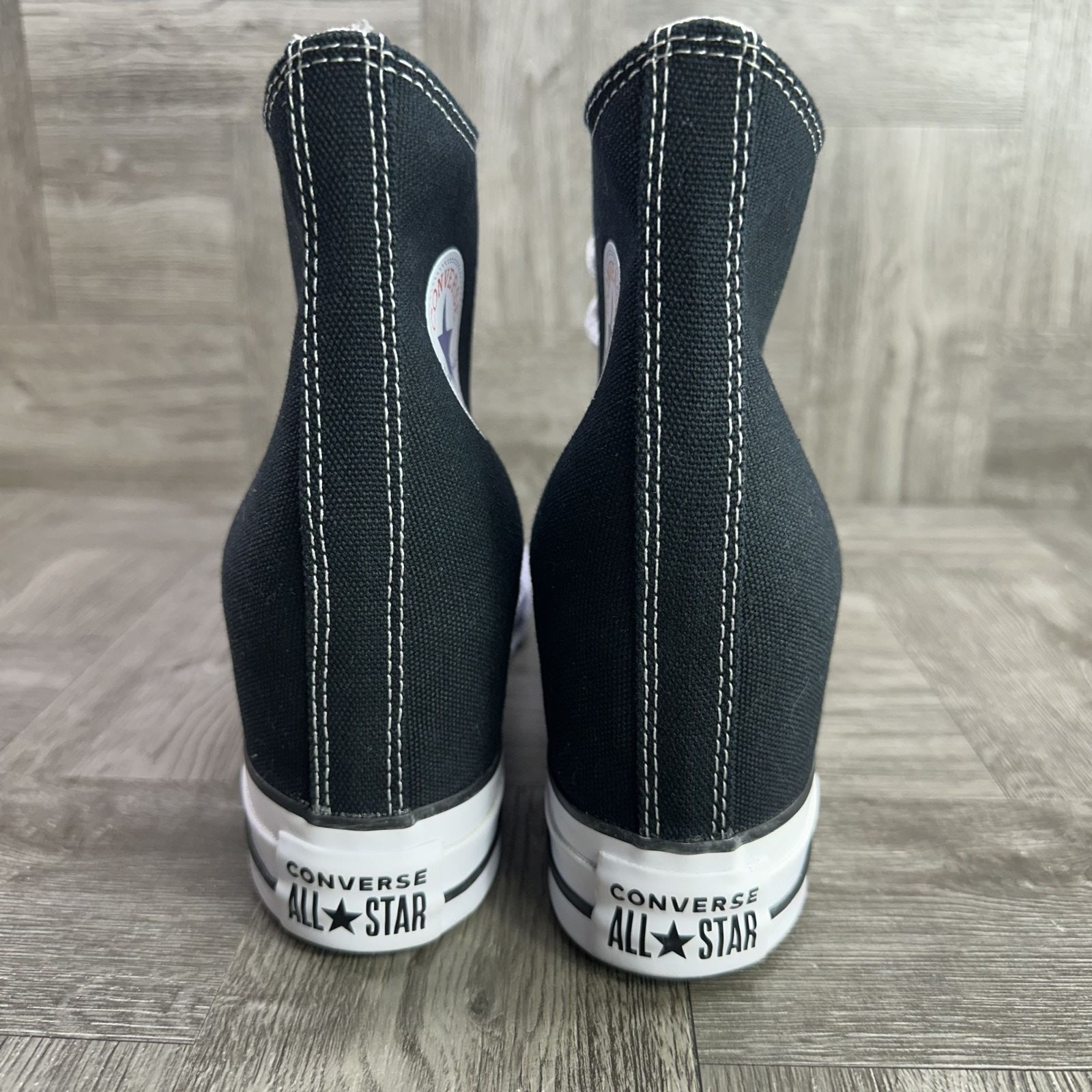 Converse CTAS Classic Wedge Women's size 10.5 Black White Shoes thumbnail 6