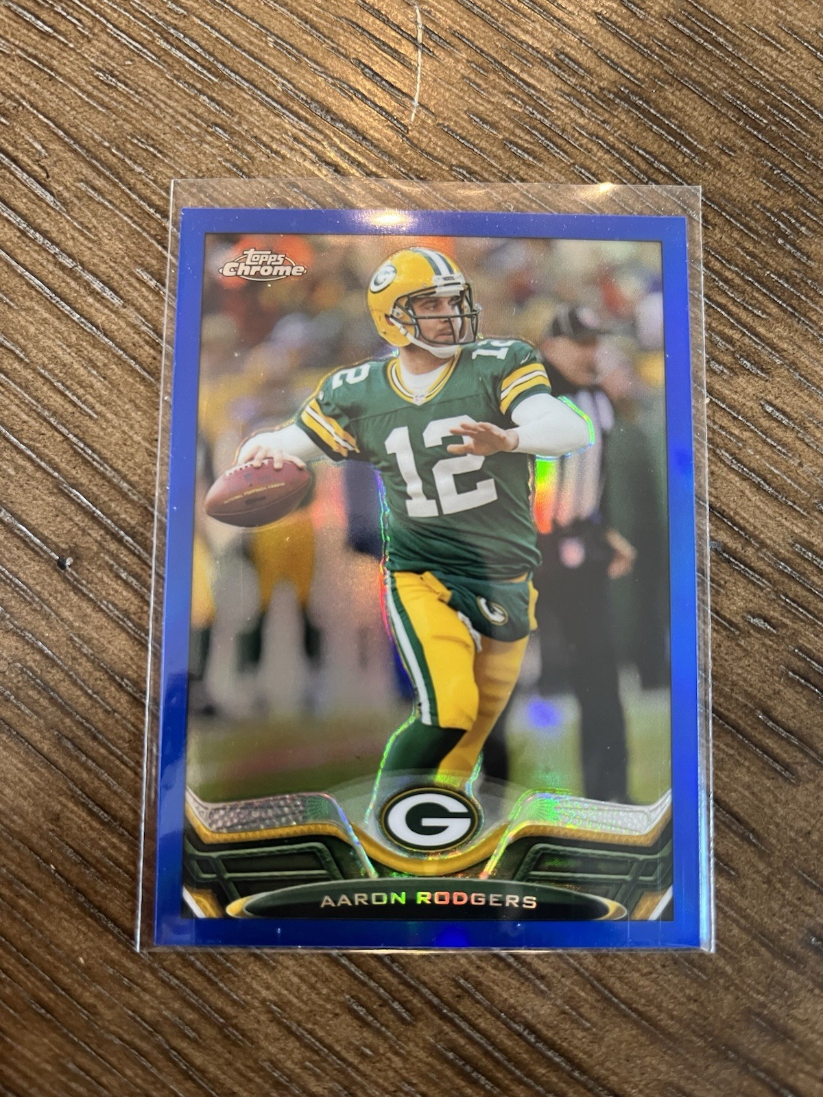 2013 Topps Chrome Aaron Rodgers #150 Blue Refractor 165/199 Packers