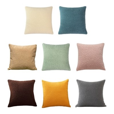 Plush Fleece Pillow Cover 45x45cm Square Soft Holiday Party Background