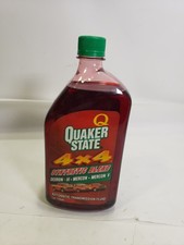 Vtg Quaker State 4x4 Synthetic Blend Automatic Transmission Fluid 1qt USA Made