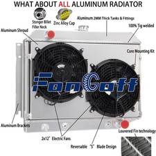 3-row Radiator Shroud Fan For 1968-1974 Dodge Charger Plymouth Satellite Cc374
