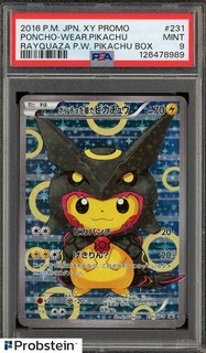 2016 Pokemon Japanese XY Promo #231 Poncho Wearing Pikachu Rayquaza PSA 9 MINT