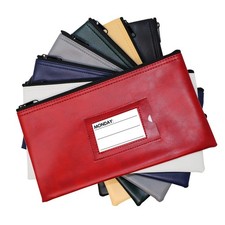 7-Day Cash  Coin Deposit Pouches with Zipper, Blank Cards, Multi-Color Money Ba