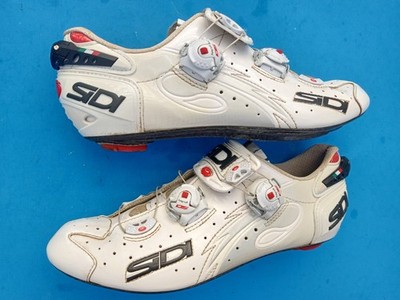SiDi Wire Push Carbon Vent 42 EU /  8 US white road shoes 3-bolt peloton