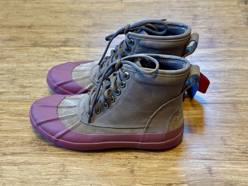 NUEVO CON ETIQUETAS L.L. Botas Bean Bar Harbor Duck, Talla 7, Gamuza Marrón, Goma Arándano Foto 4 de 4