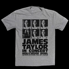 Vtg James Taylor In Concert Sport Grey T-shirt All Size S to 5XL IL991