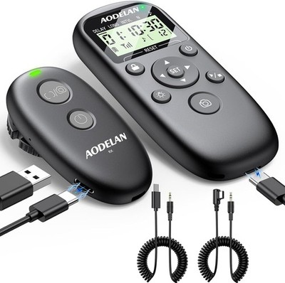 Rechargeable Camera Remote Control with Timer Intervalometer, Wireless