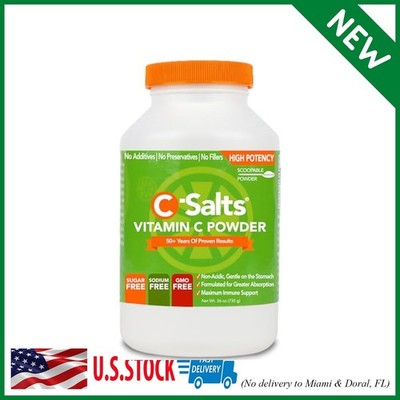 C-Salts Original Vitamin C Powder Supplement - 100% Pure High Dose Buffered Vita