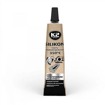 K2 High Temperature 350° Heat Resistant Black Silicone Sealant Adhesive 21g NEW