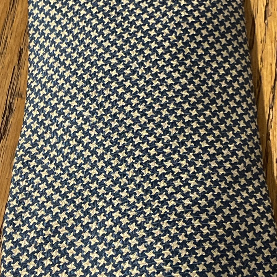 Винтажный мужской галстук EUC Abercrombie & Fitch шелк ручной работы с геометрическим узором сделано в США - Изображение 4 из 4