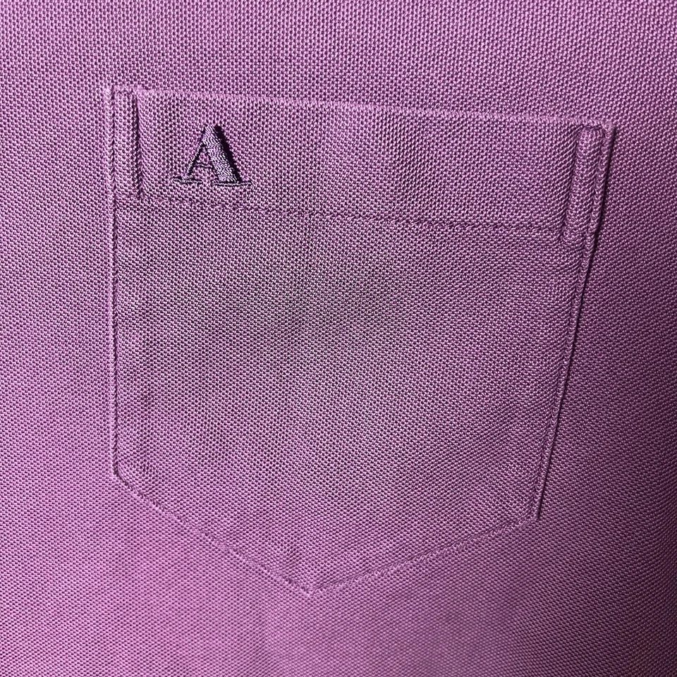 Polo AQUASCUTUM Hombre Cuello Manga Larga Púrpura Talla Grande Algodón Foto 4 de 4