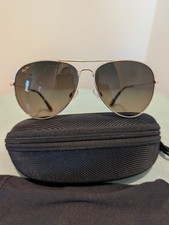 Maui Jim HLC Mavericks Gold Aviator Sunglasses