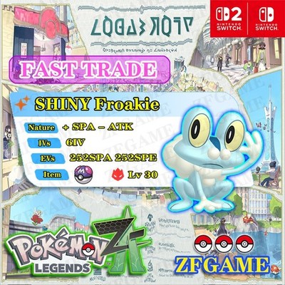  6IV SHINY Froakie + EVS   POKEMON LEGENDS ZA Online delivery ALPHA