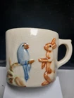 WELLER POTTERY "ZONA" - CHILD'S MUG - RABBIT AND BIRD