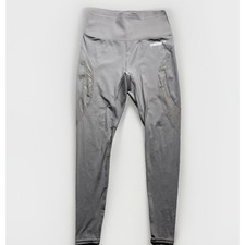 Gymshark Dry Flawless Knit Tight Leggings Womens Medium High Waist Gray Cutouts