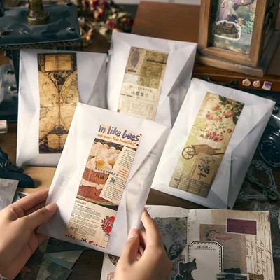 Retro-Literatur Kunst Papier Set Scrapbook Collage Junk Journal Dekor
