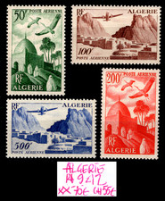 ALGÉRIE : Poste AERIENNE n°9 à 12, Neufs * = Cote 55 € / Lot Timbres COLONIES