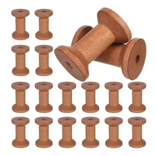  25pcs Wooden Spools For Crafts: Wood Spools For Thread And Ribbon - Empty