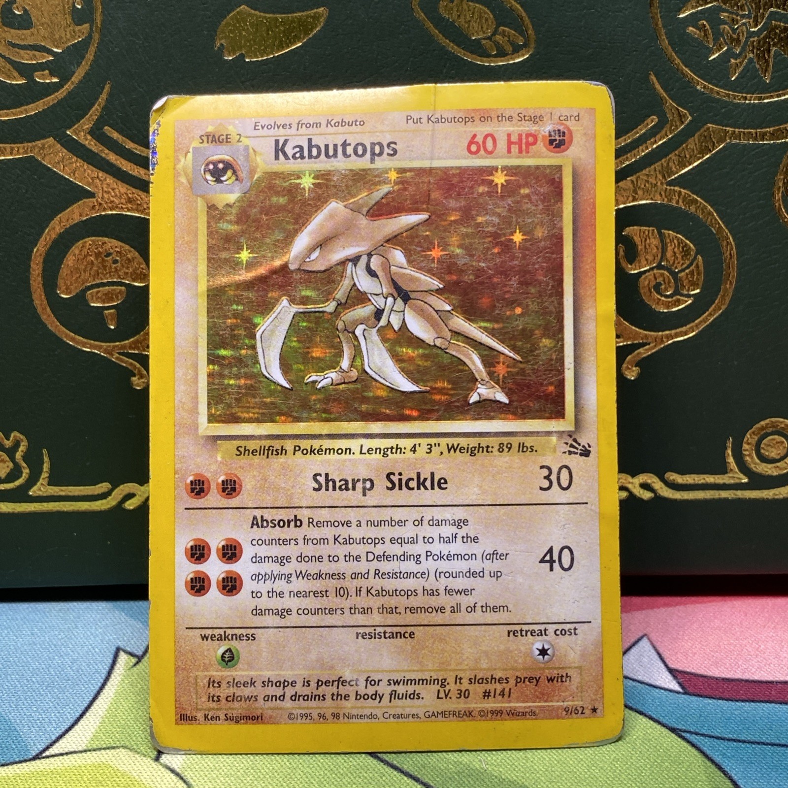 Kabutops 9/62 HP/DMG Fossil Holo Pokemon TCG WoTC Unlimited