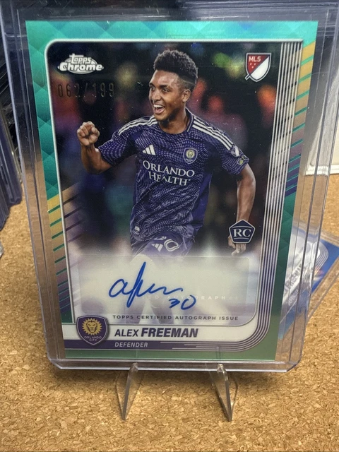 Topps Chrome Teal Autograph Rookie Alex Freeman Orlando City SC /199