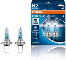 OSRAM H7 COOL BLUE INTENSE Halogenlampe Glühlampe 12V 55W PX26d 5000K Duo Box
